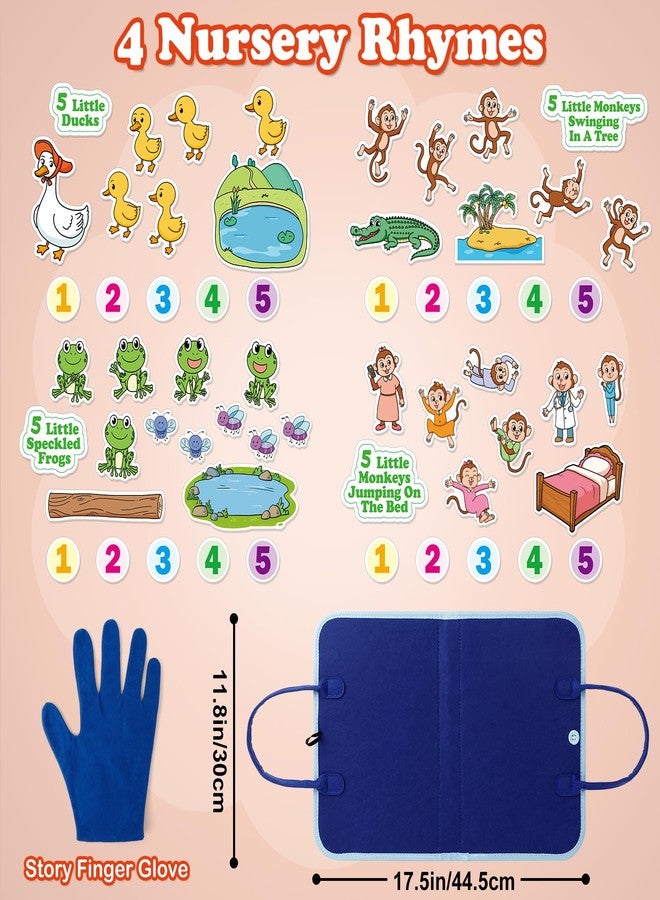 Aizweb Felt Board for Toddlers,Flannel Board Stories for Preschool Learning Activities,Kindergarten Classroom Must Haves,Five Little Monkeys,Five Little Ducks,Daycare Essentials - Image 2